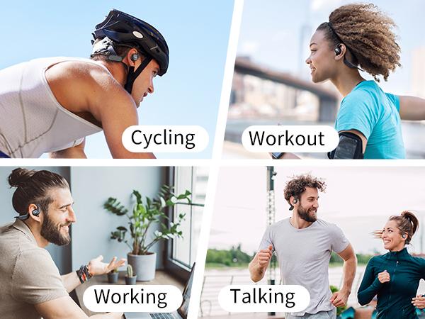 TOZO-OpenReal Open Ear Headphones Bluetooth 5.3 Air Conduction Wireless Headphones Sport Earbuds with Premium Sound Audio Connection wireless earphone open-ear headphone FathersDayGift Headset Electronic