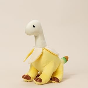 11'' Banana Dinosaur Plush Toy, Yellow Dinosur Stuffed Animal, Soft and Creative Design, Perfect Present for Kids and Friends, Ideal Present for Birthdays, Christmas, Children's Day
