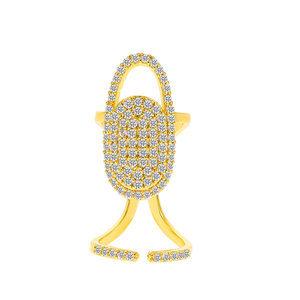 New Zircon Inlaid Nail Ring for Women Personalized Detachable Finger Ring Trendy Fashionable Jewelry Accessory Sparkling Beautiful Rings