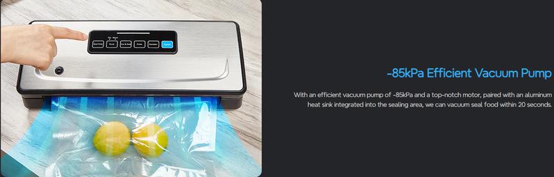 INKBIRD vacuum sealing machine, 1 multifunctional food vacuum sealing machine, suitable for storing meat, vegetables, kitchen utensils, INK-VS02