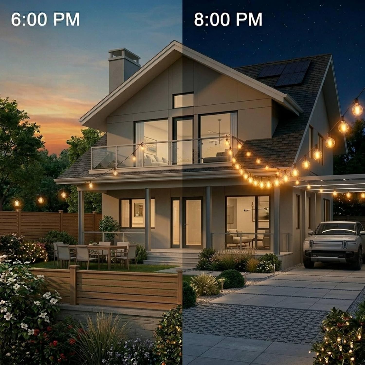 100FT Solar Lights Outdoor Wateroproof, Solar String Lights with Remote USB Port 32 LED Shatterproof,Dimmable Outdoor Lights Long Last for Garden, Patio, Backyard, Yard, Camping Christmas Light