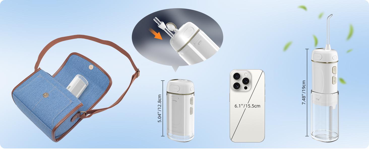 Water Flosser Mini Cordless Portable Oral Irrigator Water Teeth Cleaner pick, Telescopic Water Tank, 3 Modes & IPX7 Waterproof, Home & Travel Water Flossers for Teeth, Braces Bridges Care water dental Water Flosser Mini Cordless Portable Oral Irrigator Water Teeth Cleaner pick, Telescopic Water Tank, 3 Modes & IPX7 Waterproof, Home & Travel Water Flossers for Teeth, Braces Bridges Care water dental