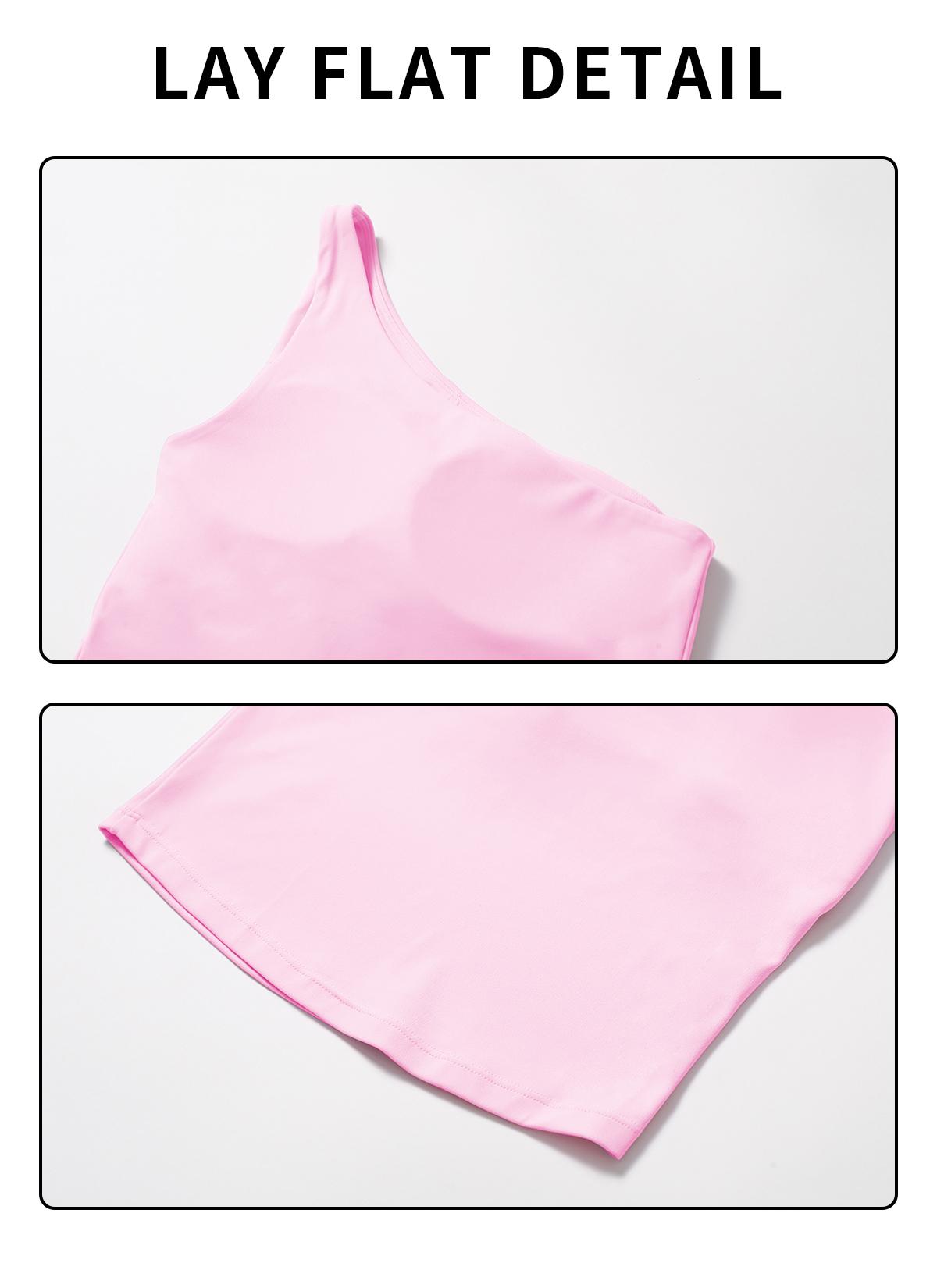 Women's Fitness Tank Top with Built-in Bra PadsUnderwear,Slanted One Shoulder Fitness Top,Yoga GymWorkout Tank Top,Yoga Outdoor Running Daily Wear TankTop Lightweight Activewear Athleisure Breathable Clothes compression tank top SpringStatements