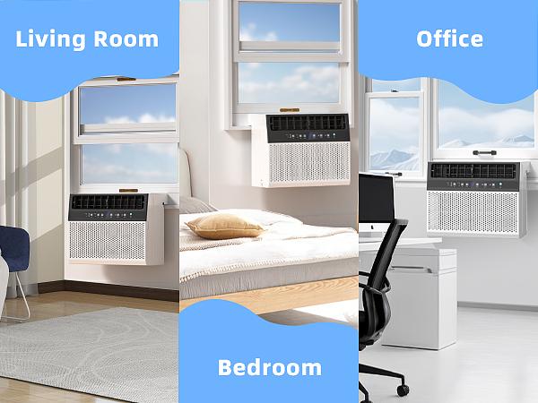 【Back to School】Antarctic Star Window Air Conditioner 12000 BTU to 400 Sq. Ft. —6 Modes 24H Timer Low Noise Quiet Operation Energy-saving Full Window View Remote Control White