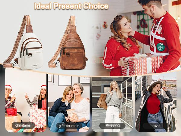 Leresas Crossbody Bag for Women Men, 7L Sling Bag with Adjustable Strap, Vegan Leather Shoulder Bag Crossbody Purse for Travel Essentials, Work, Daily Use, Compact Backpack-Style Analog Bag Crossbodybag, Great Gifts for Birthday Valentine's Day