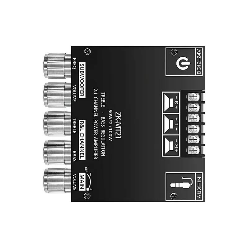 2.1 Channel Audio Receiver Power Amplifier Module, 50w X 2 + 100w BT Amplifier Board, Portable HiFi Speaker System