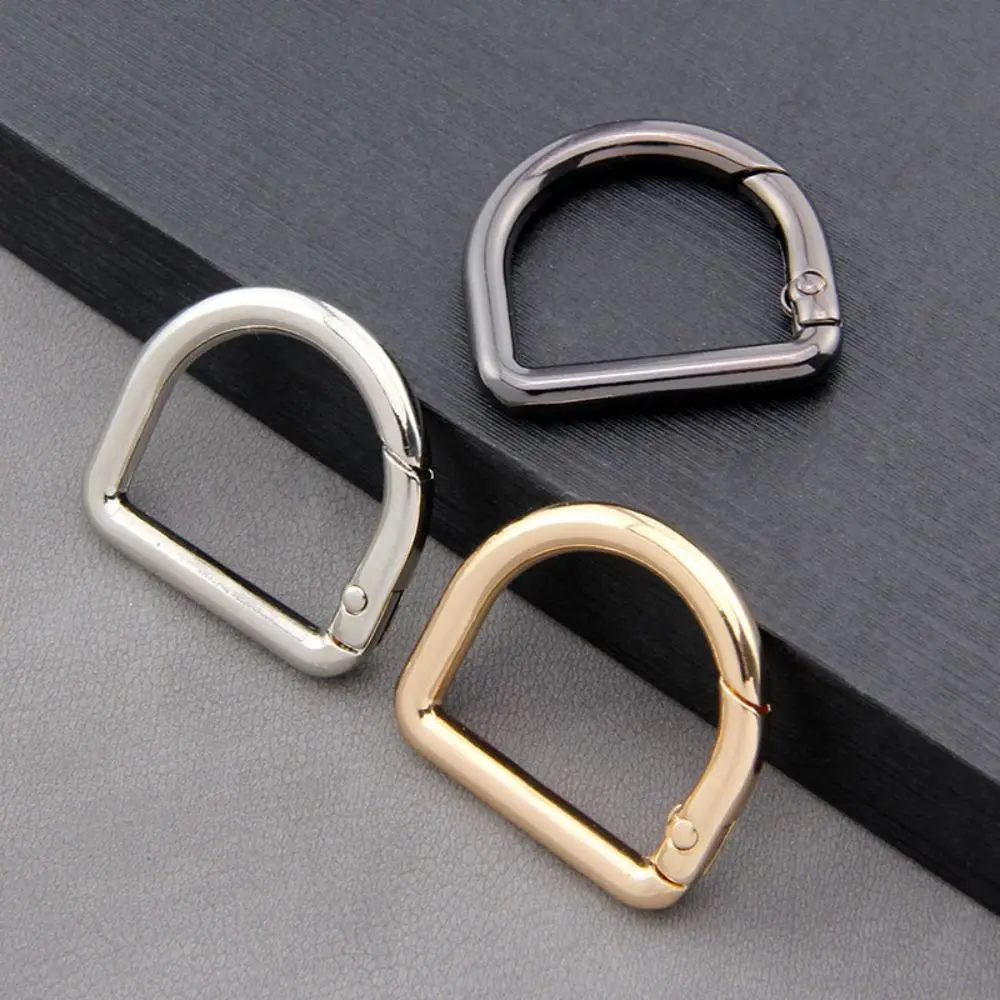 5 Pack 28mm Metal D Ring Spring Key Hooks | Spring Ring Buckle Keyring Clasp | Lightweight Keychain Accessory for Backpack Handbag Outdoor Use, Everyday Carry, Diy Enthusiasts, Classic, Bag Makers, Universal Use, Outdoor Ready, Spring Load, D Shape