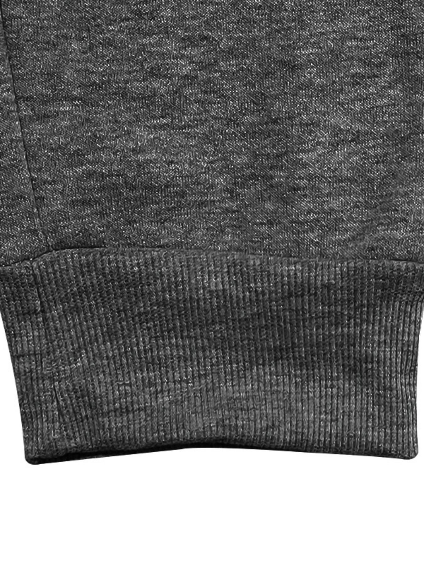 Men's Winter Heavyweight Fleece-Lined Casual Set, Loose Fit Sporty Multi-Pocket Workwear Suit, Warm & Comfortable Two-Piece Set