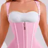 Women's Solid Color Adjustable Elastic Hook & Eye Closure Zipper Body Shaping Shapewear Top, Tummy Control Fit Waist Cincher Shaper Corset Waist Shaping, Ladies Shapewear for All Seasons, Valentine's Day Gift for Her, Womenswear