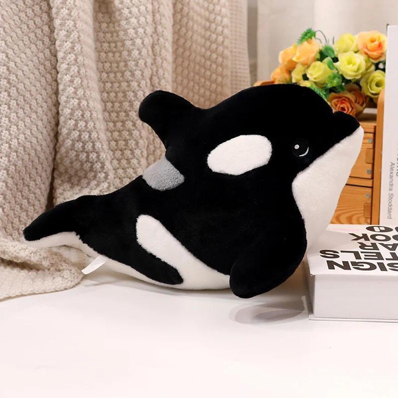 Lifelike Killer Whale Plush Toys Stuffed Orcinus Orca Fish Doll Cute Shark Cartoon Soft Sleep Pillow Kids Girls Baby Gift