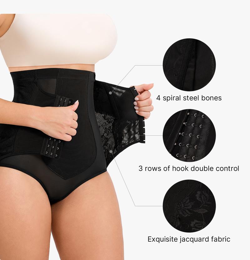 Nebility High Rise Cincher Slimming Panties Cooling Stomach Flattening Underwear Basic Compression Shapewear Bottoms Womenswear