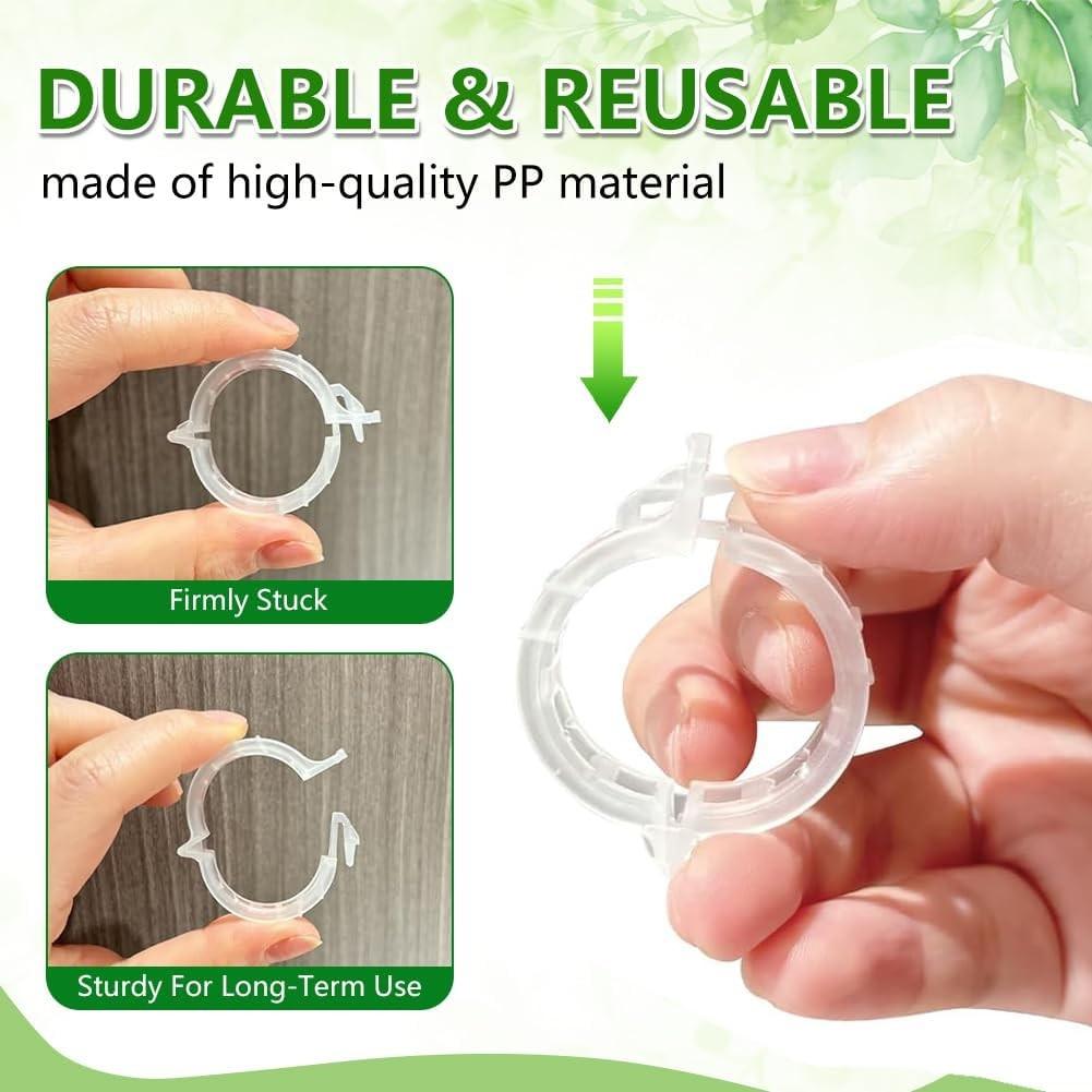 Plant Support Clips, Vegetables Plants, Garden Clips to Grow Upright Makes Plants Healthier, Greenhouse Garden Clips to Keep Plants Upright & Healthy