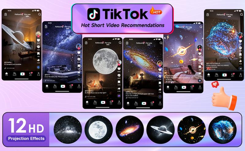 Planetarium Projector, HD Film Galaxy Projector for Bedroom, Rechargeable Star Projector Galaxy Light with 15Music&Bluetooth, SpaceProjector with Timer,Moon Light Lamp for Bedroom Decor Valentine's gift