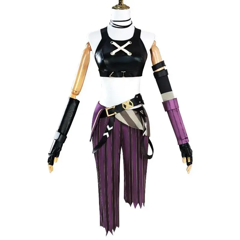 Anime Game LOL Arcane Cosplay Costume Crit Loli Jinx Cosplay Loose Cannon Cosplay Outfit Shoes Wig Sexy Women Carnival Costume