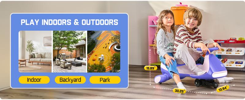 Fanttik Brand Day FanttikRide N7 Electric Wiggle Car with Pedal, Ride on Toy Fanttik Brand Day FanttikRide N7 Electric Wiggle Car with Pedal, Ride on Toy