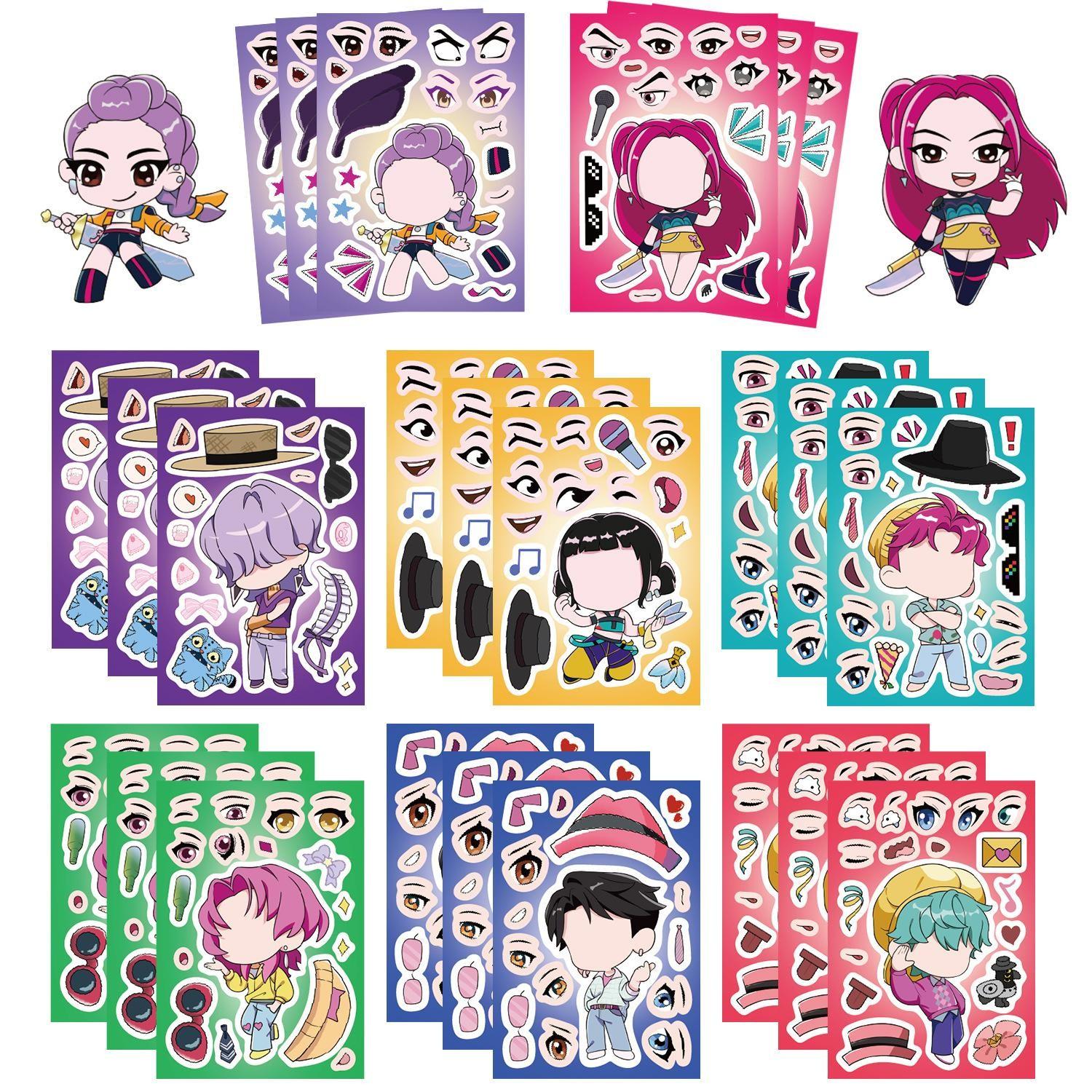 8pcs Kpop Witch Hunting Team Stickers  Waterproof Viny Sarcastic Meme Decals for Laptop Water Bottle Hard Hats Kindle Journal Scrapbook BumpeSkateboard Luggage No Repeats , K-pop Sticker Packs,  DIY Crafts, Xmas Decorations