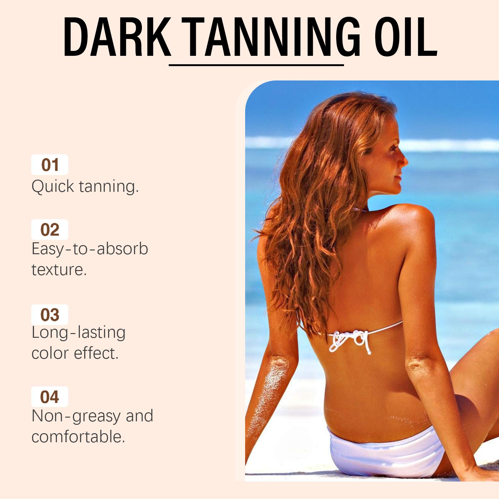 OceAura Body Darkening Oil - Body Care Products for Natural Look, Darkens Tan, Nourishes and Moisturizes Skin