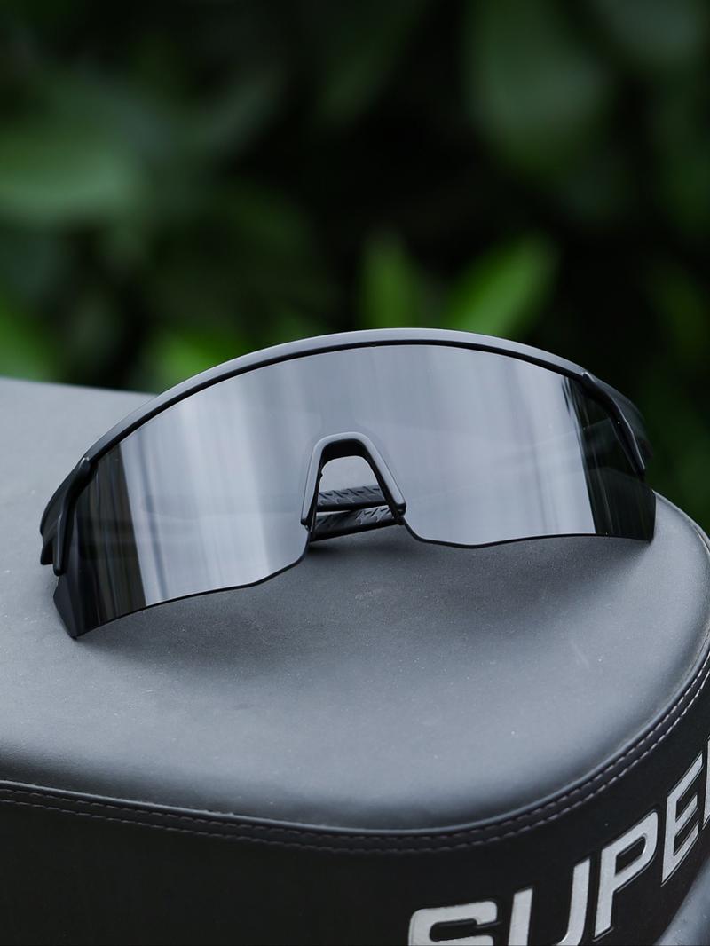 Men's Trendy Colorful Coated Cycling Running UV Protection Outdoor Windproof Sports Sunglasses, Stylish Eyewear for Active Lifestyle, Bike Accessories