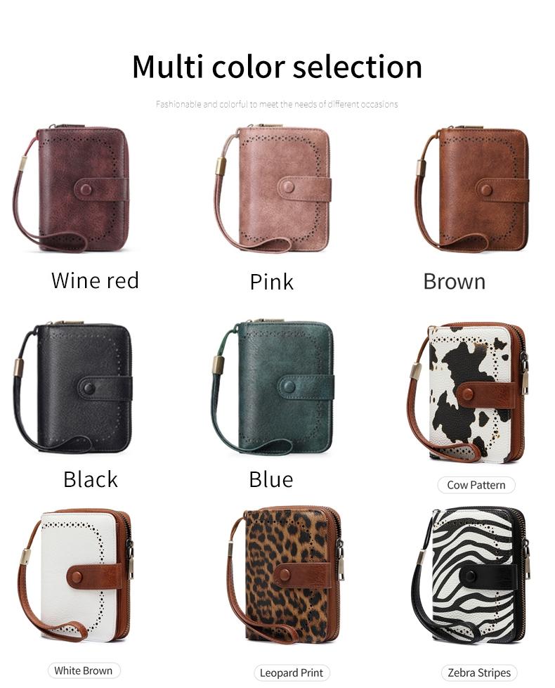 Fashion Leopard Print Zipper Short Wallet, Casual Multi Card Slot Wallet for Women, Trendy Versatile High-quality Daily Wallet for Women, RFID Card Slots