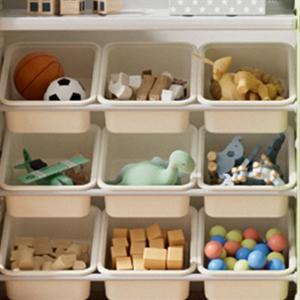 Linor Kids Toy Storage Organizer with 17 Removable Bins&4-Tier Bookshelf, Castle-Shaped Organizer for Playroom, Bedroom, Nursery, Living Room Bookcase