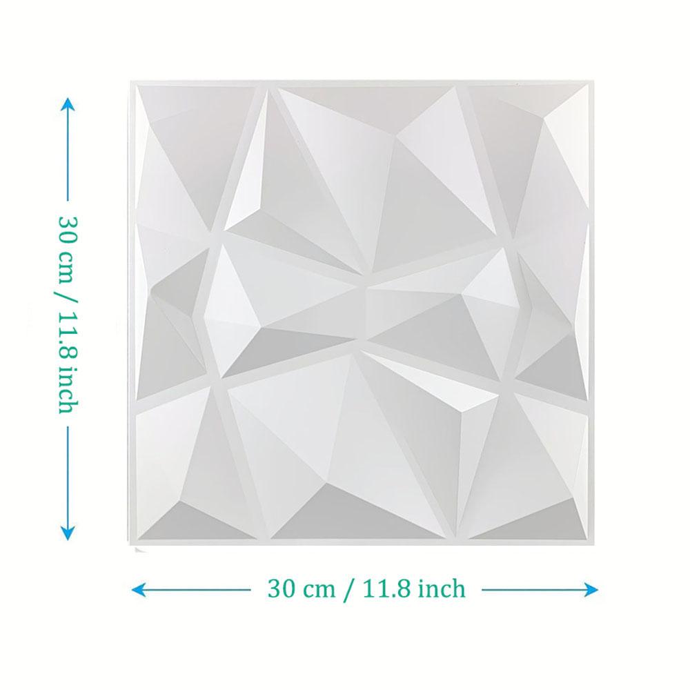 3D Diamond Pattern Wall Panel for Indoor Wall Decoration, Durable PVC Material, Perfect for Home Living Room & Bedroom Walls, Indoor Use, Wallboard Panel