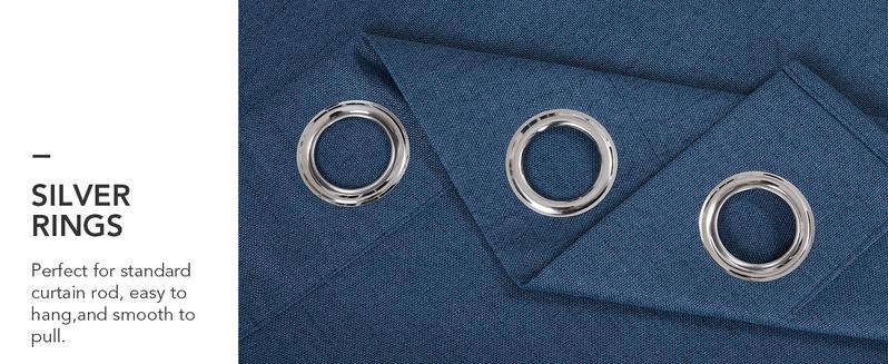 Deconovo 100% Blackout Curtains (2 Panels) - Thermal Insulated, Soundproof, Heavy-Duty, Cold-Proof Drapes for Living Room & Bedroom