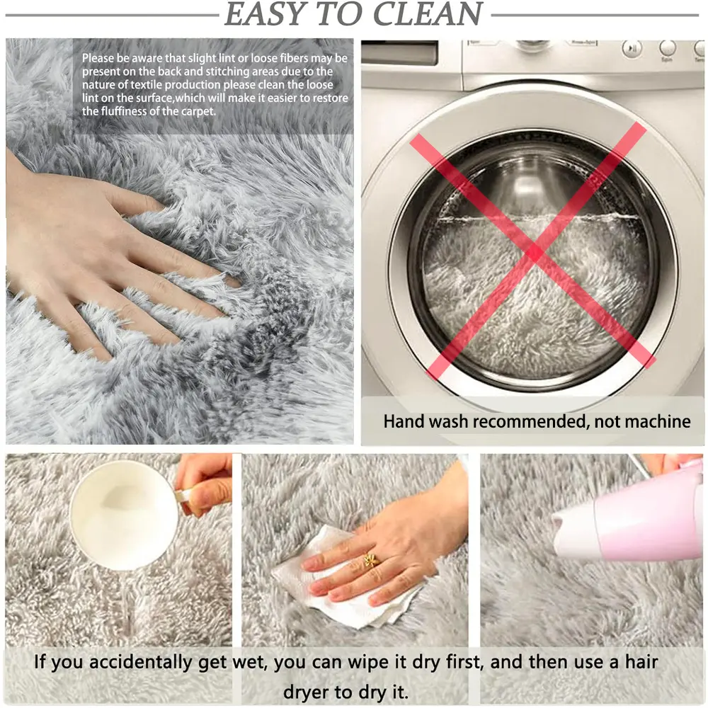 Shag Ultra Soft Fluffy Area Rug for Bedroom, Living Room, Dorm & Nursery, Indoor Carpet for Home Decor, Contemporary Rugs, Shaggy Area Rug