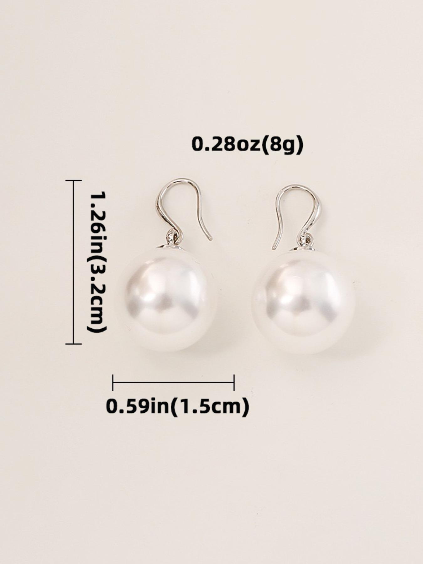Elegant Large Pearl Earrings, Minimalist Style, High-End Fashion Jewelry, Bold and Chic Ear Accessories, Perfect for Any Occasion