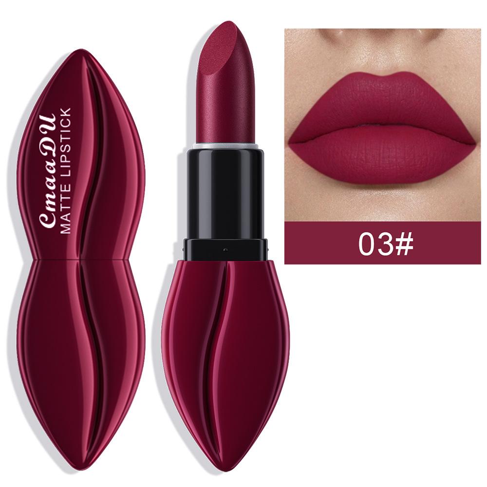 CmaaDu 10-Color Matte Moisturizing Lipstick, Professional Lip Cosmetics for Women with Fashionable Lip Design, Essential for Daily and Holiday Makeup, Moisturized Lipstick Gift