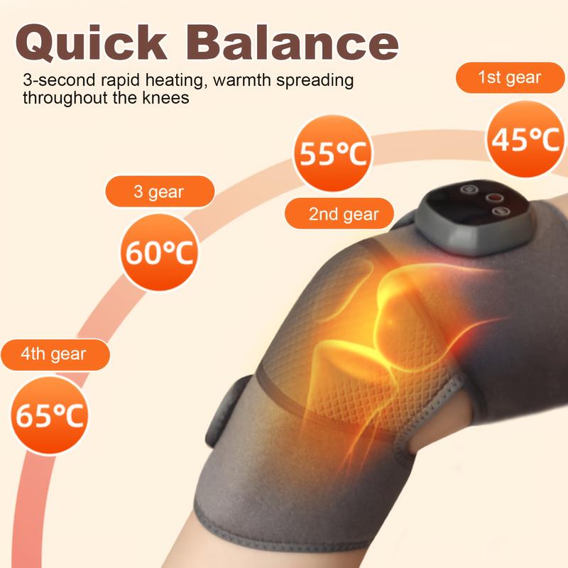 3-in-1 Heated Shoulder & Knee Massager – USB Rechargeable, Multi-Function Heating Pads for Men & Women, Relief for Shoulders, Legs & Fatigue Reduction Comfort Adjustable