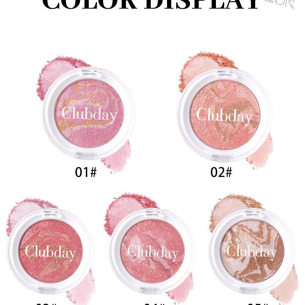 Clubday Blush Highlighter Pearl Finish Natural Look, Multi-Scene Use Powder Makeup, Single Item