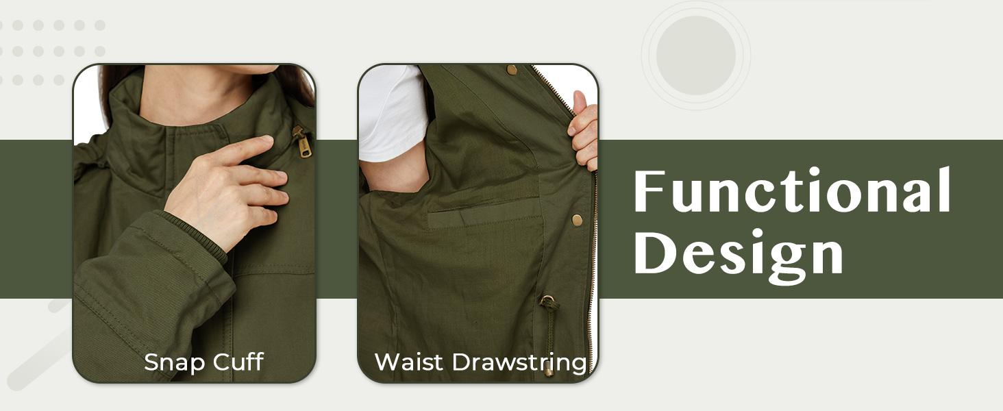 Women's Cotton Military Jacket Lightweight Casual Anorak Coat with Hood Womenswear Tops Comfort Lady Outerwear Underwear Lady Long Sleeve Fitted Women's Cotton Military Jacket Lightweight Casual Anorak Coat with Hood Womenswear Tops Comfort Lady Outerwear Underwear Lady Long Sleeve Fitted