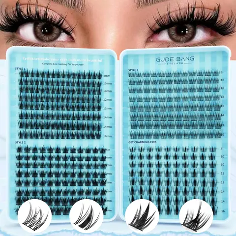 400pcs C-Curl Fluffy 3D Mink Eyelashes, High Quality, Lowest Price, New DIY False Eyelashes, Soft & Voluminous, Suitable For Makeup, Eyelash Extension, Short Lashes, DIY Lashes, Diy Eyelash Set, Light Color Lashes, DIY Eyelash Extension At Home