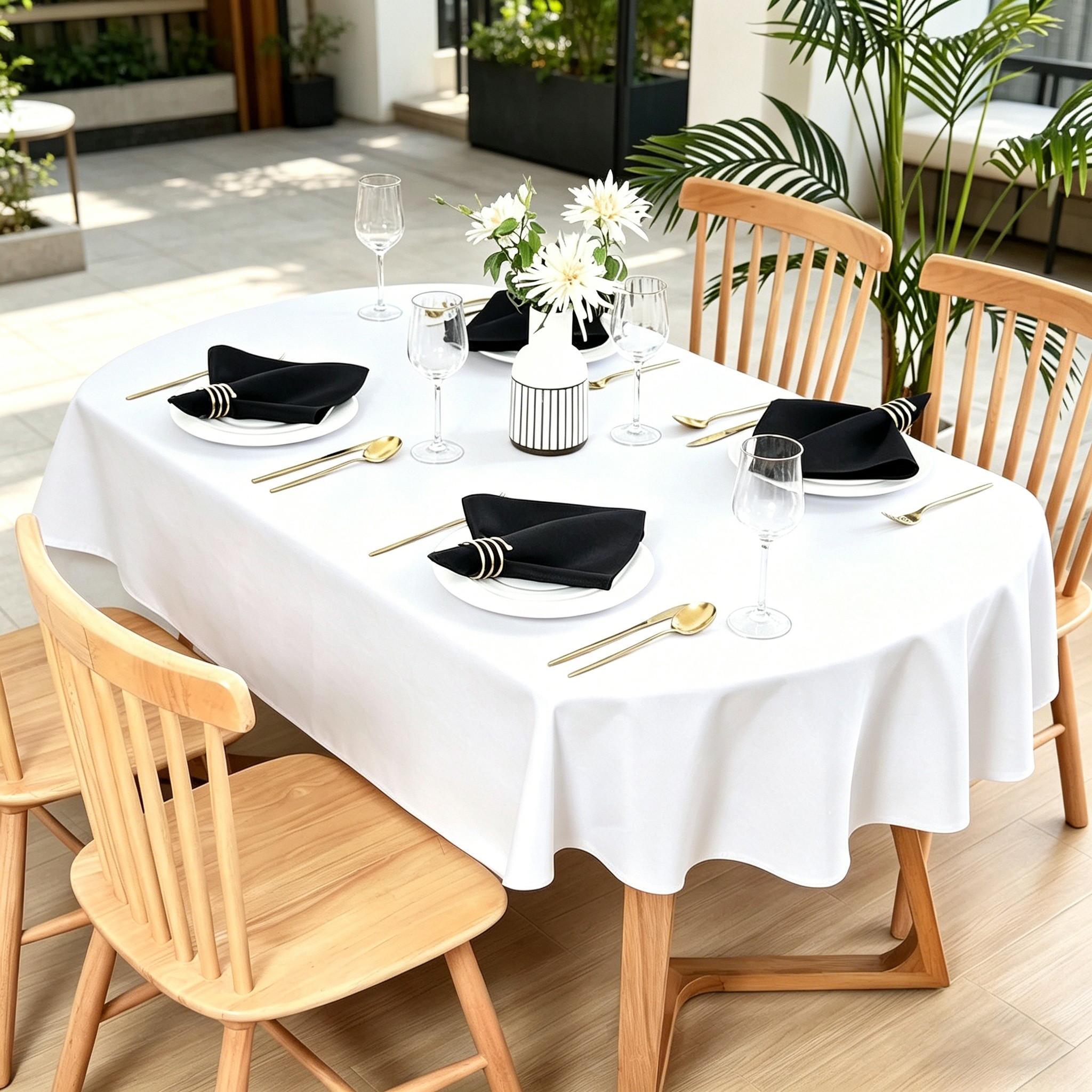 6-Pack Polyester Napkins, 12/14/17/20 Inches, Thick Durable, Wrinkle-Resistant, Hotel Restaurant Event Use