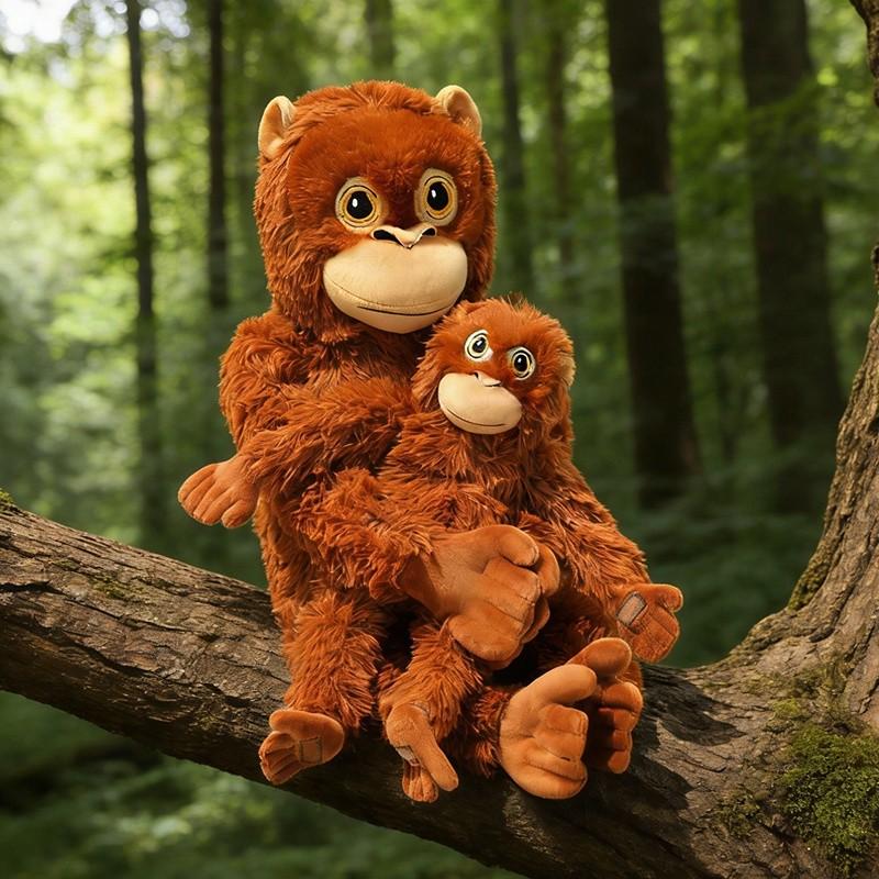 40 cm / 60 cm Punch Little Monkey “Mom” Plush Toy—a soft and fluffy stuffed animal perfect for home decor, car decorations, wedding season, children’s birthday gifts, and Mother’s Day gifts.