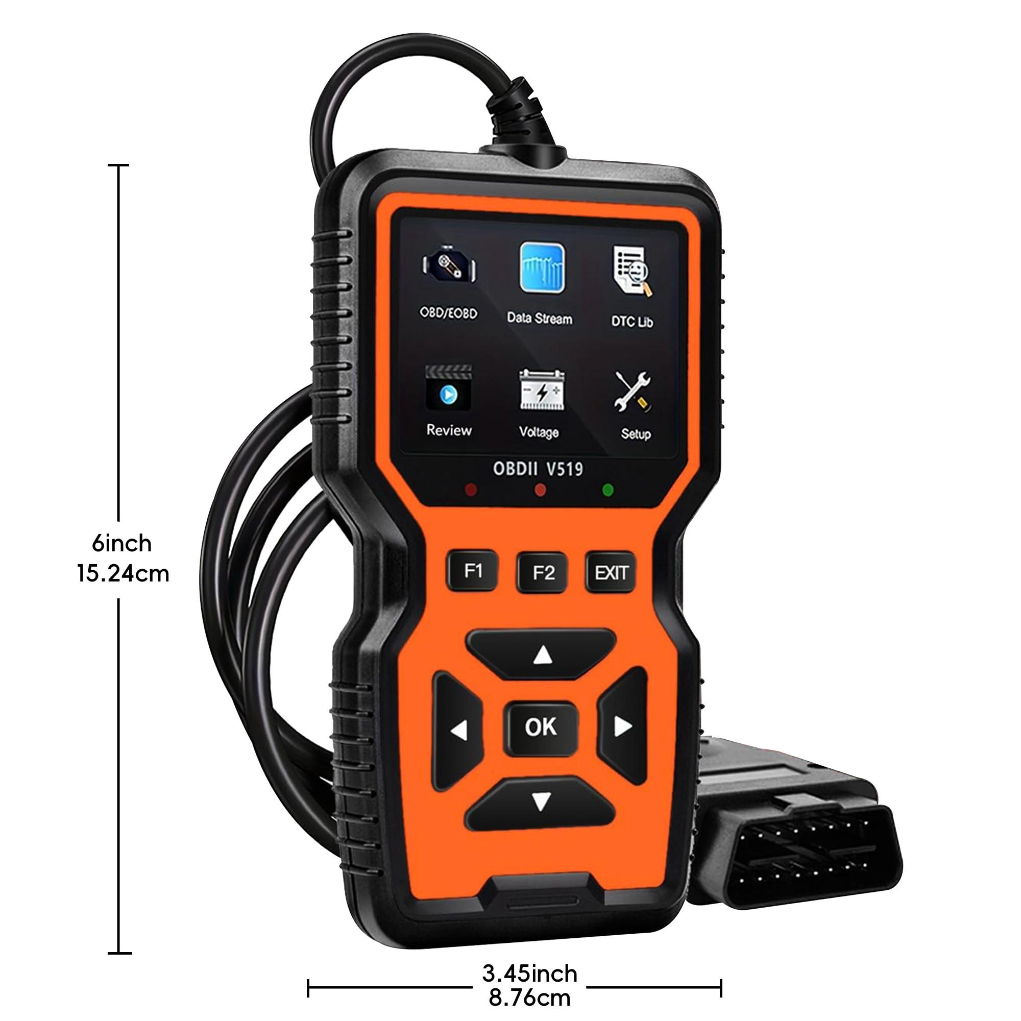 OBD2 Scanner, Car Code Reader for Check Engine Light, Full OBDII Scan Tool for Read & Clear Fault Codes,  Live Data, OBD II Diagnostic Scanner for 1996+ Cars, Automotive Scan Tool