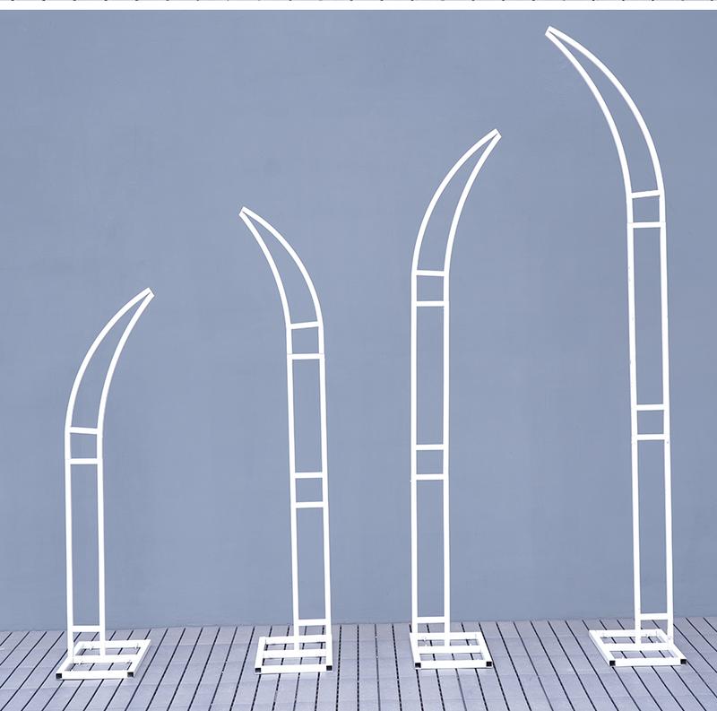 S-A7152 Wrought Iron Arch Flower Door Shelf Outdoor Wedding Backdrop Decor Floral Frame