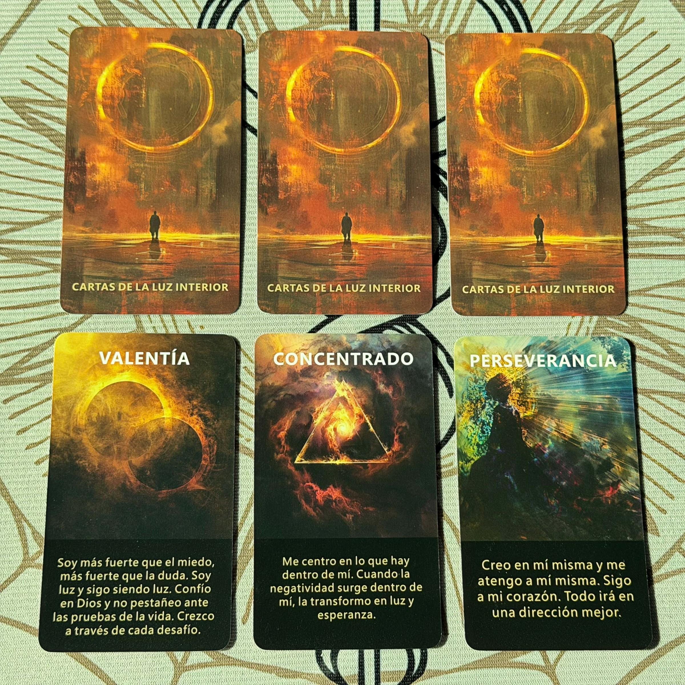 Spanish Oracle Cards, 55 Tarot Cards, Divination Tool, Inner Light Spiritual Connection, Energy Reading, Meditation, Medium Use