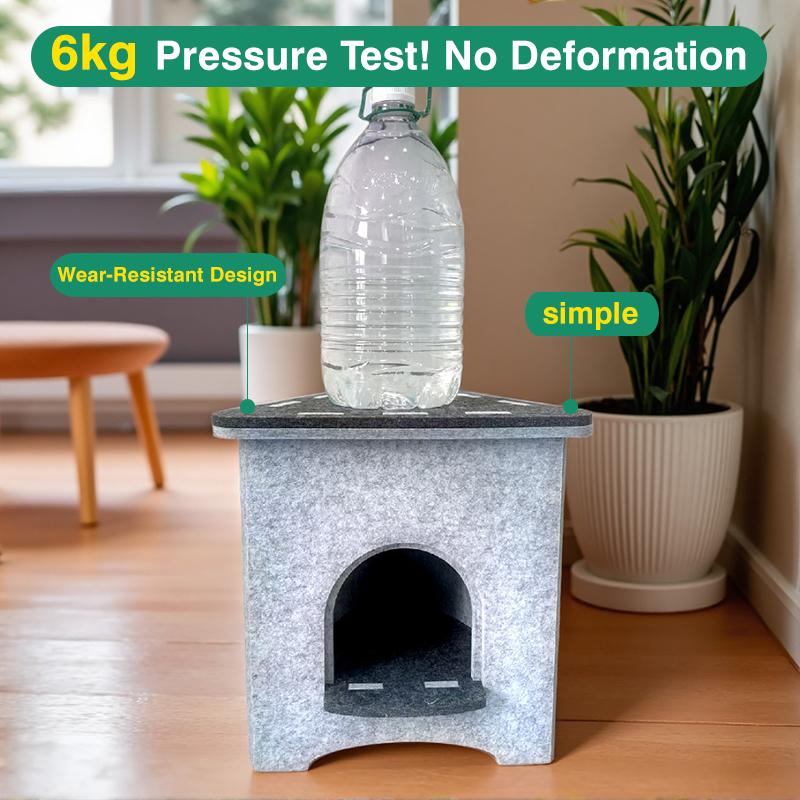 Triangular Flower Pet Nest – Compact Hideaway for Small Indoor Cats! Scratch - Resistant & Easy to Assemble apartment cat