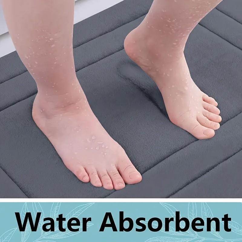 Memory Foam Bath Mat, Shower Rugs, Nonslip Shower Mat, Vintage Absorbent Non-Slip Rug, Absorbent Foot Mat, Waterproof Long Strip Floor Mat, Comfortable Standing Pad, Bath Mat For Tub Non Slip for Living Room, Bedroom, Bathroom, Kitchen, Office