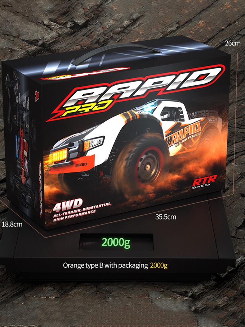 VISAS Remote Controlled Off-road Toy Car Q130, 1:14 70KM/H 4WD Highspeed rc- upgrades-Double Car Shell Competitive Brushless Motor RC Cars for Adults