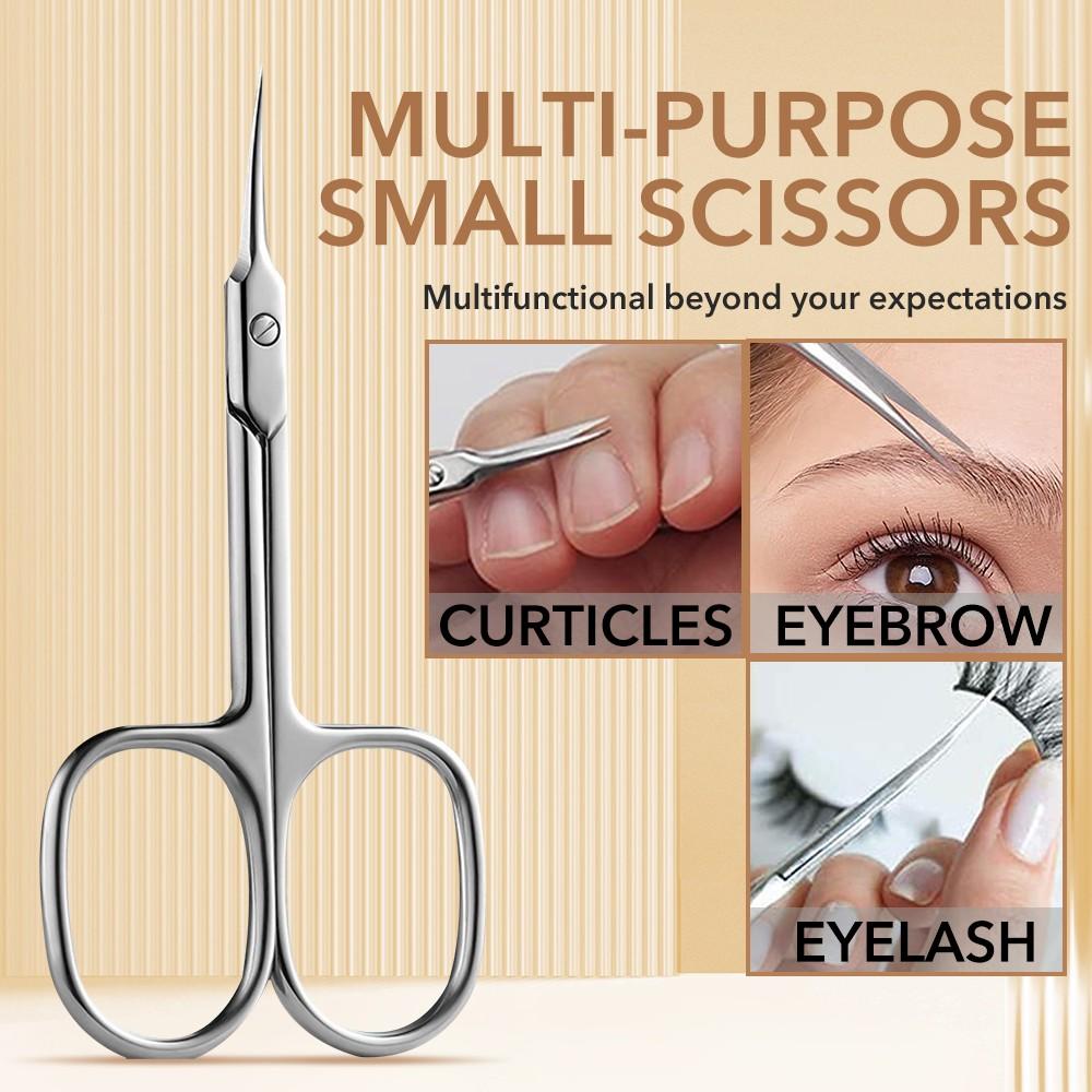 Nail Dead Skin Clipper, Stainless Steel Curved Blade, Multi-Functional Small Scissors for Eyebrows and Lashes, Beauty Tool