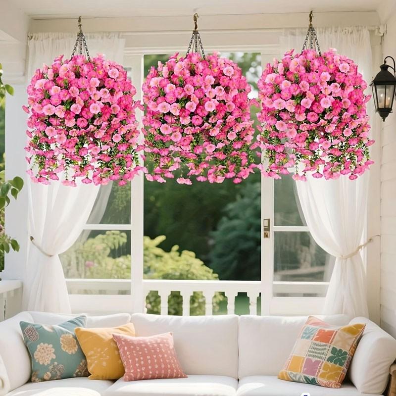 High-end dense spring artificial flowers with UV resistance for outdoor decoration, suitable for weddings, hotels, gardens, courtyards, photography, aesthetic room decoration, and seasonal celebrations. Faux Flowers