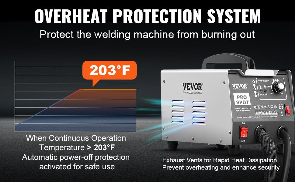 VEVOR Stud Welder Dent Repair Kit, 110V Auto Body Spot Welding Dent Puller Machine with 7 Welding Modes Adjustable Power, 1.8KW Spot Welder Dent Removal Tool for Car, Truck Dent Repair