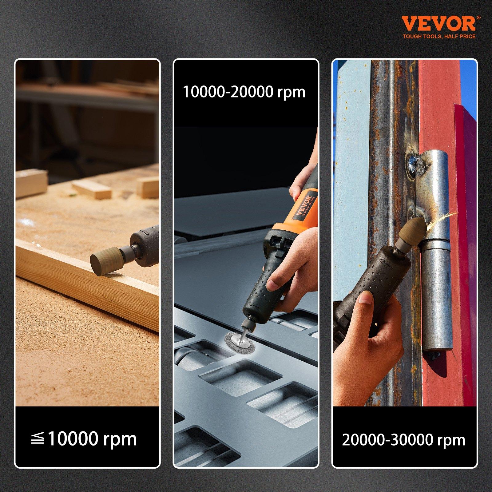 Die Grinder, 1/4" Collet Variable Speed (10000-28000RPM), Heavy Duty Electric, Ergonomic Grip for Rust Removal, Grinding, Cutting, Polishing, Welding Repair, Deburring, with 1/4" & 1/8" Collets