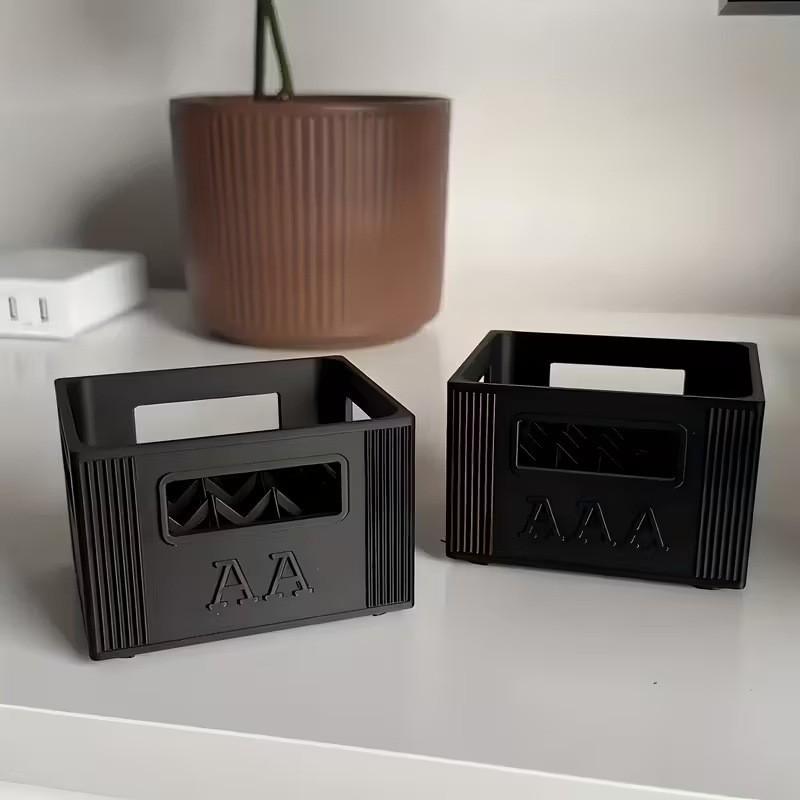 Stackable Battery Storage Box for Aa and Aaa Batteries, Efficient Organizer for Size D and C Batteries, Space-Saving Solution