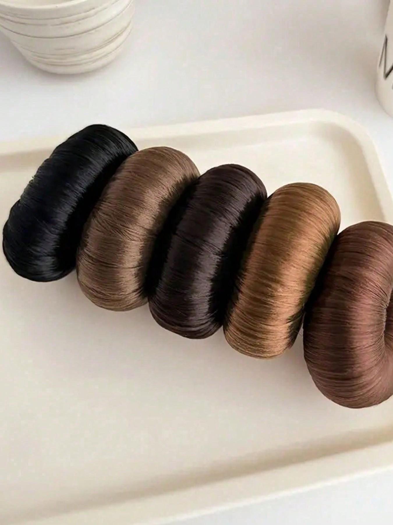 Wig Bun Hair Tie Hair Accessories Fluffy Donut Bun Braided Hair Styling Tools Hair Accessories， Women Hair Maker Donut Magic Foam Sponge Big Ring Hair Styling Tools Headdress Hairstyle Hair Accessories,Hair Donut Hair Bun Maker, Ballet Buns Maker,