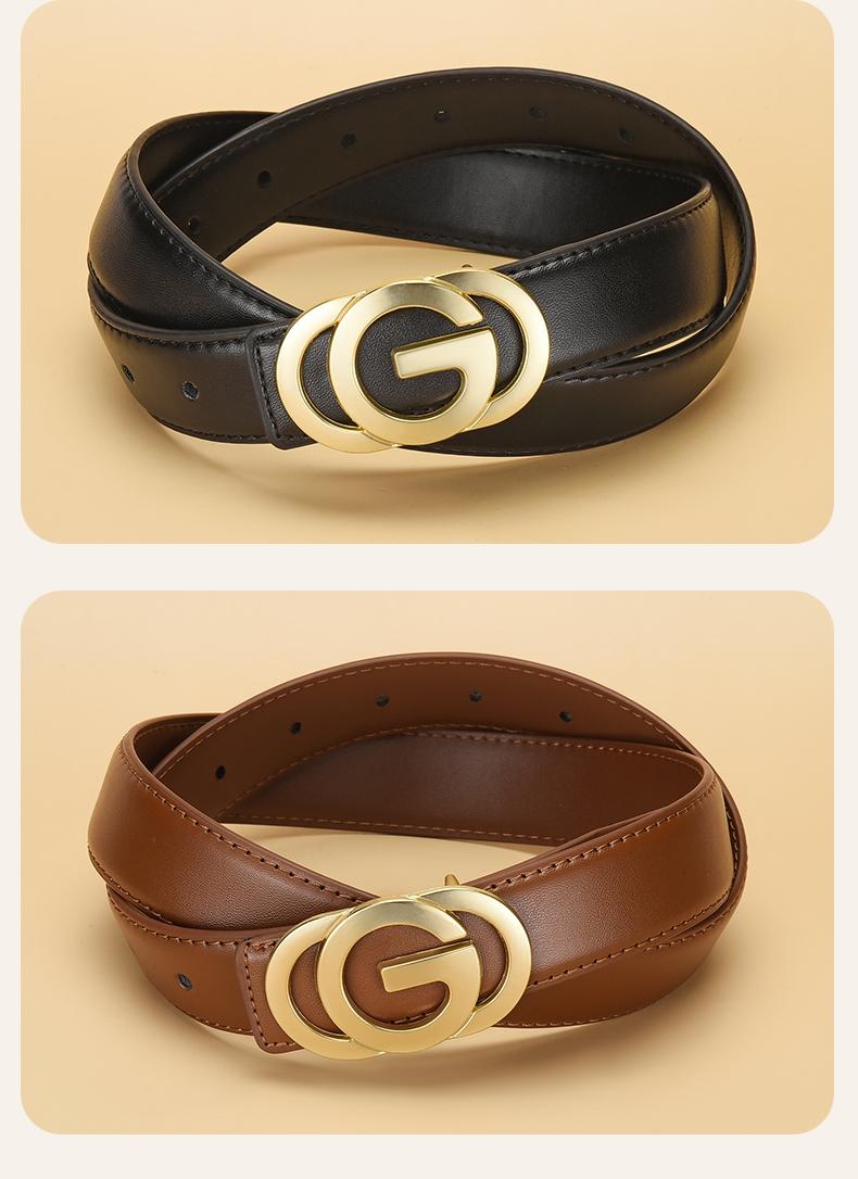 Luxury Women's Waist Belt, Trendy Exquisite Belt with Letter G Alloy Buckle, Adjustable Design for Daily Commute & Office Casual Wear, Perfect Gift Idea