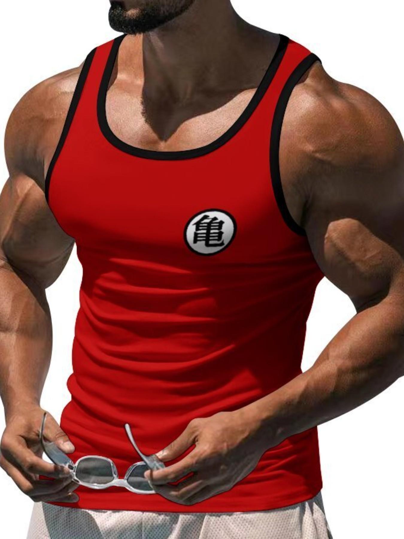 Dragon Ball DBZ, Sun Wukong, suitable forboth men and women, summer streetwear,80s and 90s patterns, teescotton anime vest,sports and fitness vest, men's gift