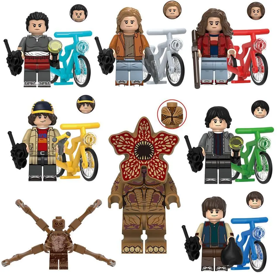 2026 Hot selling toys Stranger The Horrible Movie Dustin Mike Vecna Will Eleven Demogorgon Model Figure Blocks Construction Bricks Toys For Children Internet-famous toy